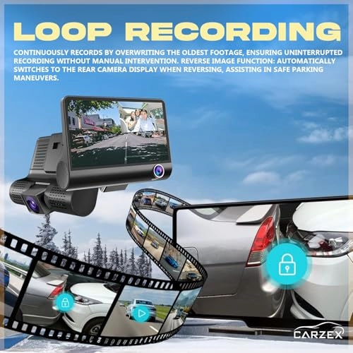 3-Channel Dash Camera - 1296P