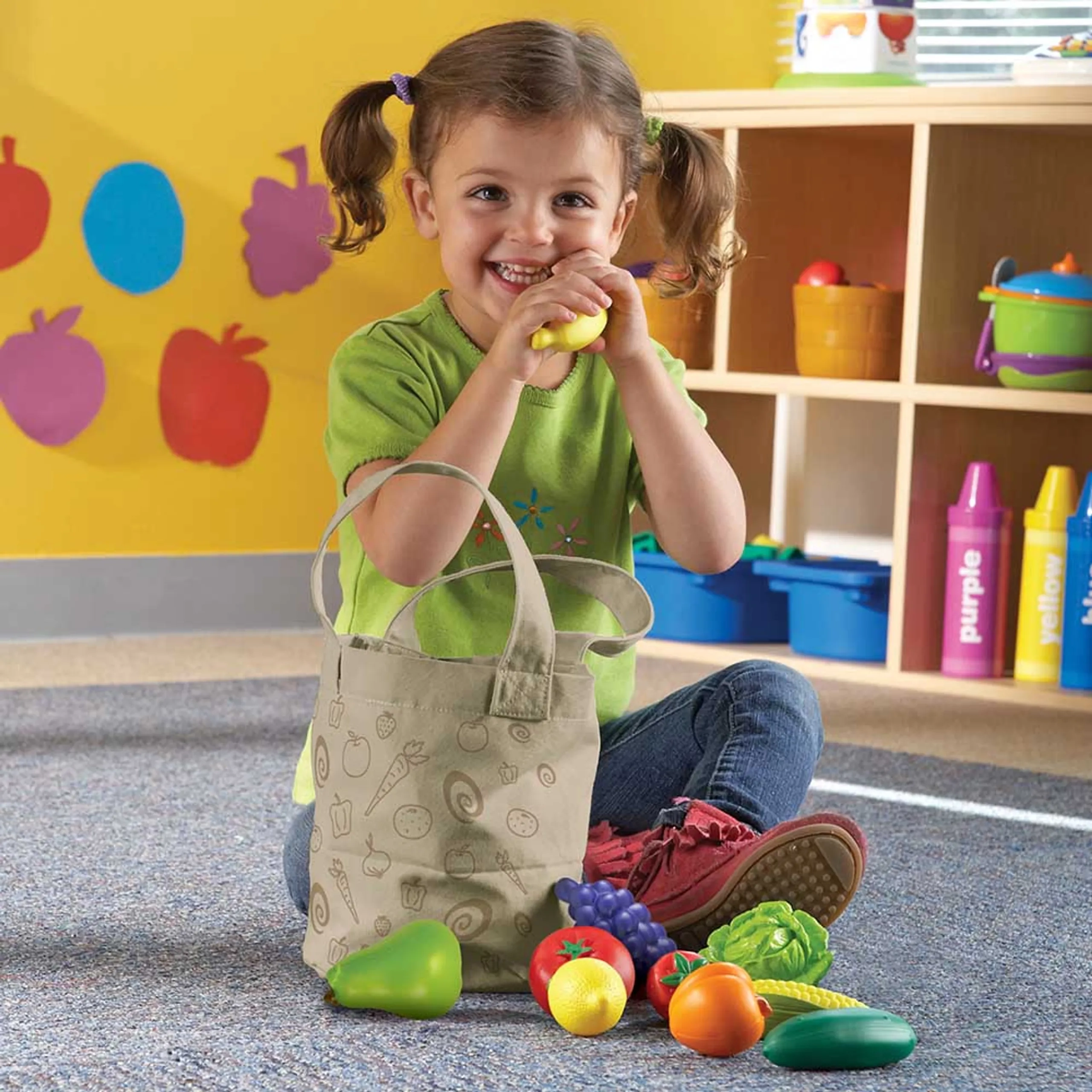Fresh Picked Fruit & Veggie Tote - Suitable for 18 months and above 17 pieces