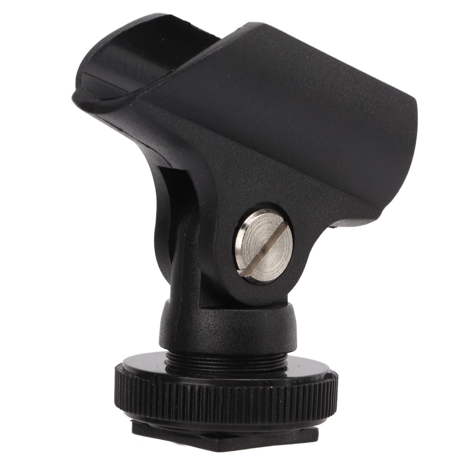 HUSHUI Microphone Clip Holder - Adjustable 1/4 inch Cold Shoe Mount