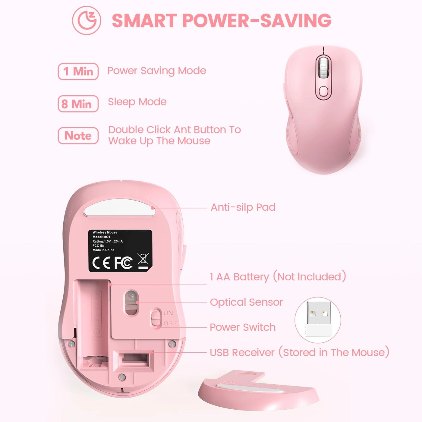 Ergonomic Computer Mouse - Wireless
