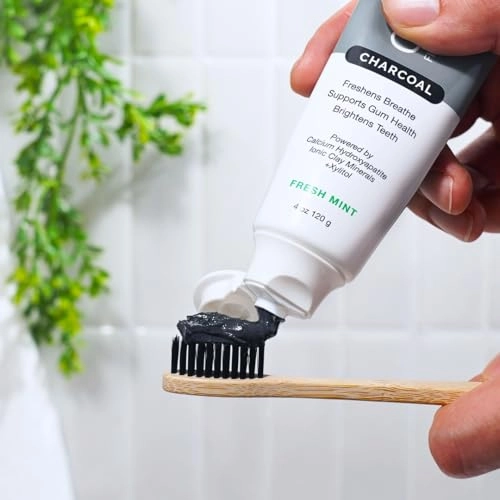 Adama Minerals Activated Charcoal Natural Mint Toothpaste 4 Oz.