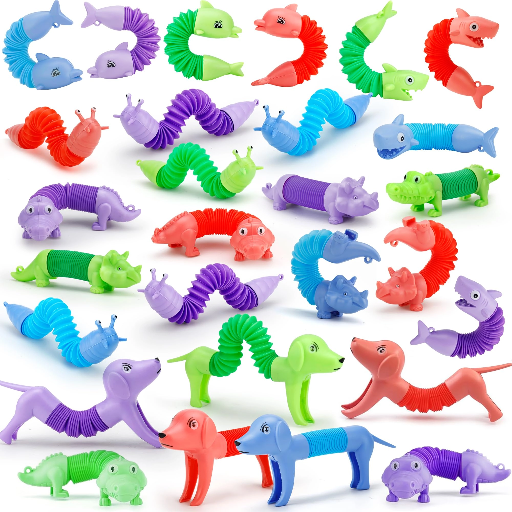 Shenzhenshixingguangshanyaokejiqiye Animal Pop Tubes - 3 Years And Up 30 pieces
