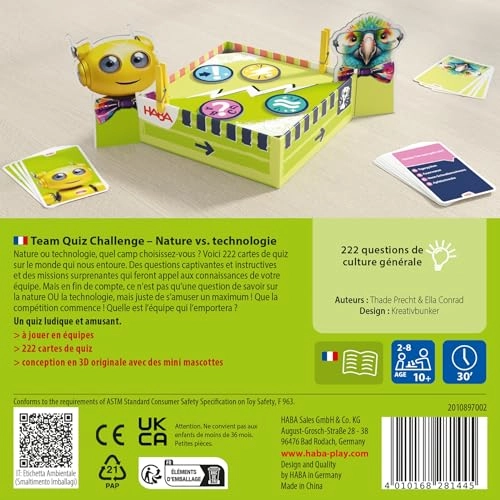 Team Quiz Challenge - Nature vs. Technology 222 Quiz Cards