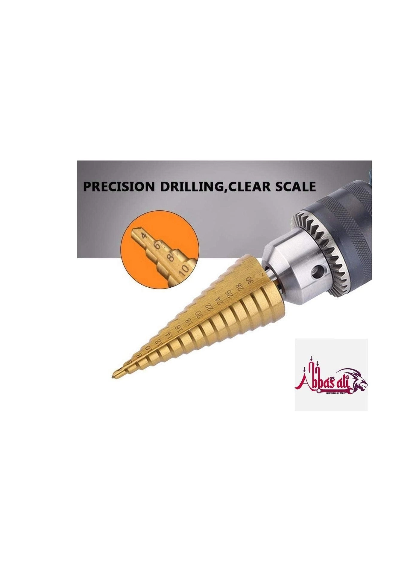 Step Drill Bit - Titanium Coating 3 Sizes 4-25mm, 4-30mm