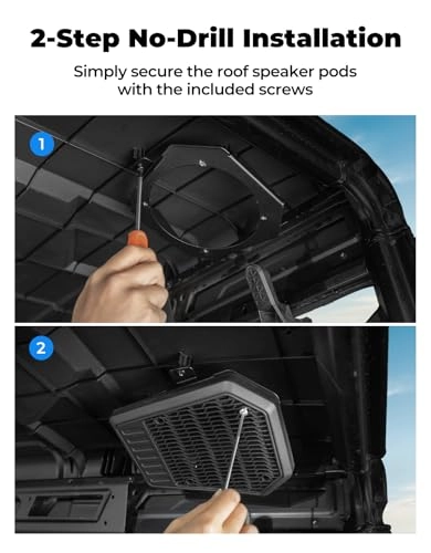 Rear Roof Speaker Pods - Polaris Ranger XP 1000 2018-2025