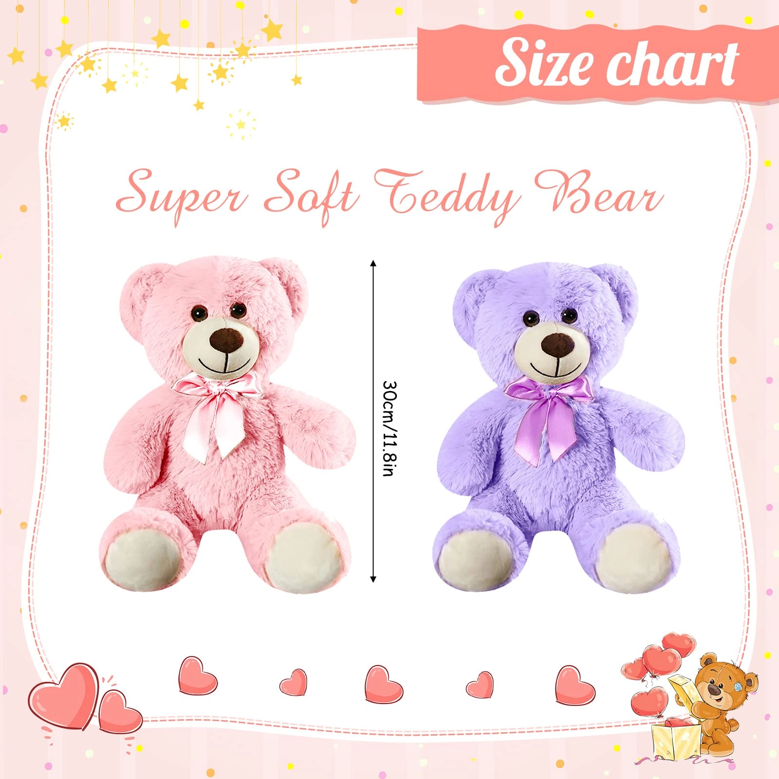 Teddy Bears - 10 Pcs 12 Inch