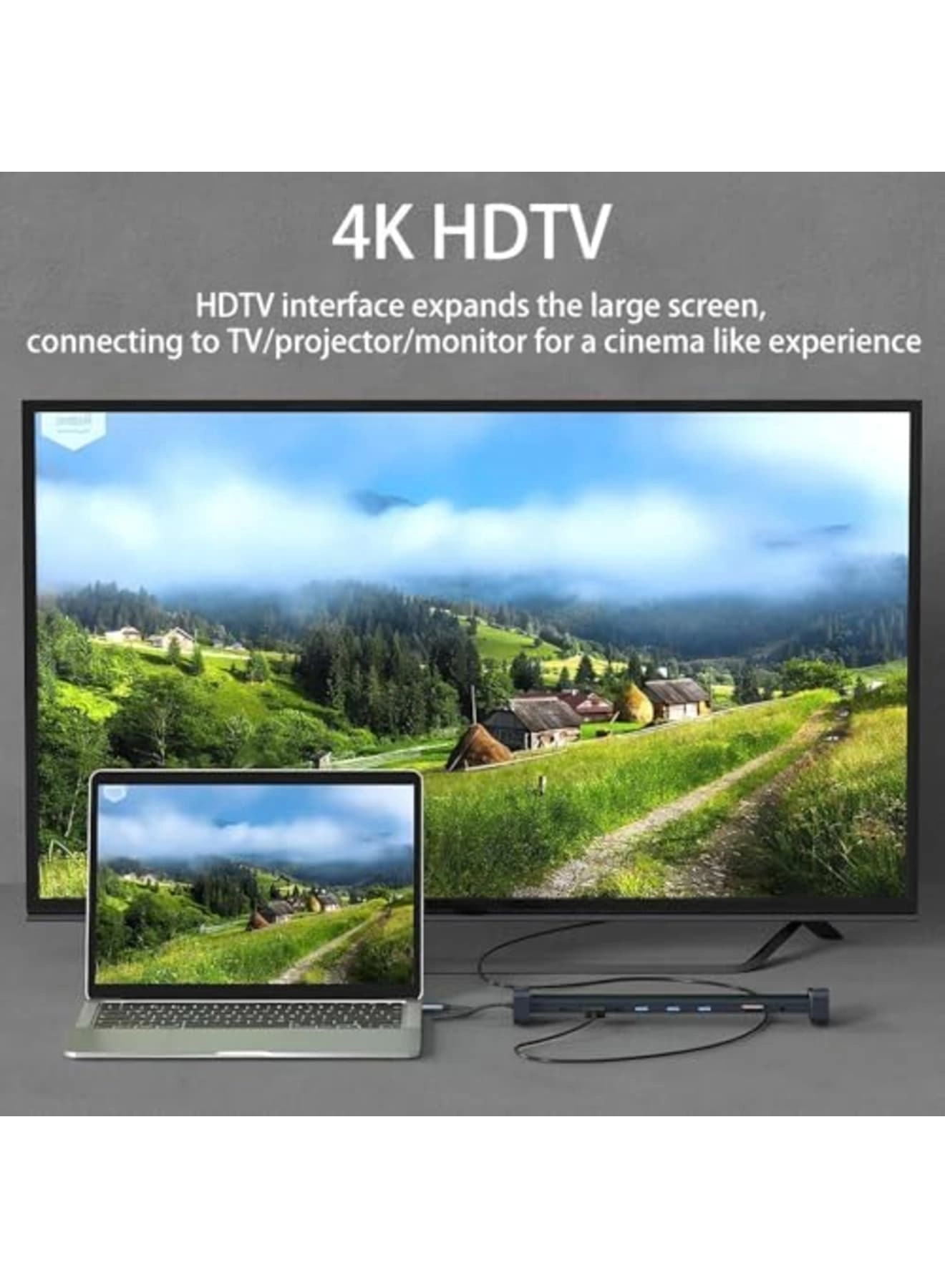 USB C Hub - USB-C MacBook Pro/Air, Dell, HP, Lenovo