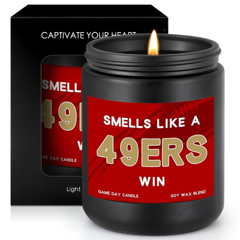 oiceme Smells Like A 49ers Win Scented Candle - Lavender 1
