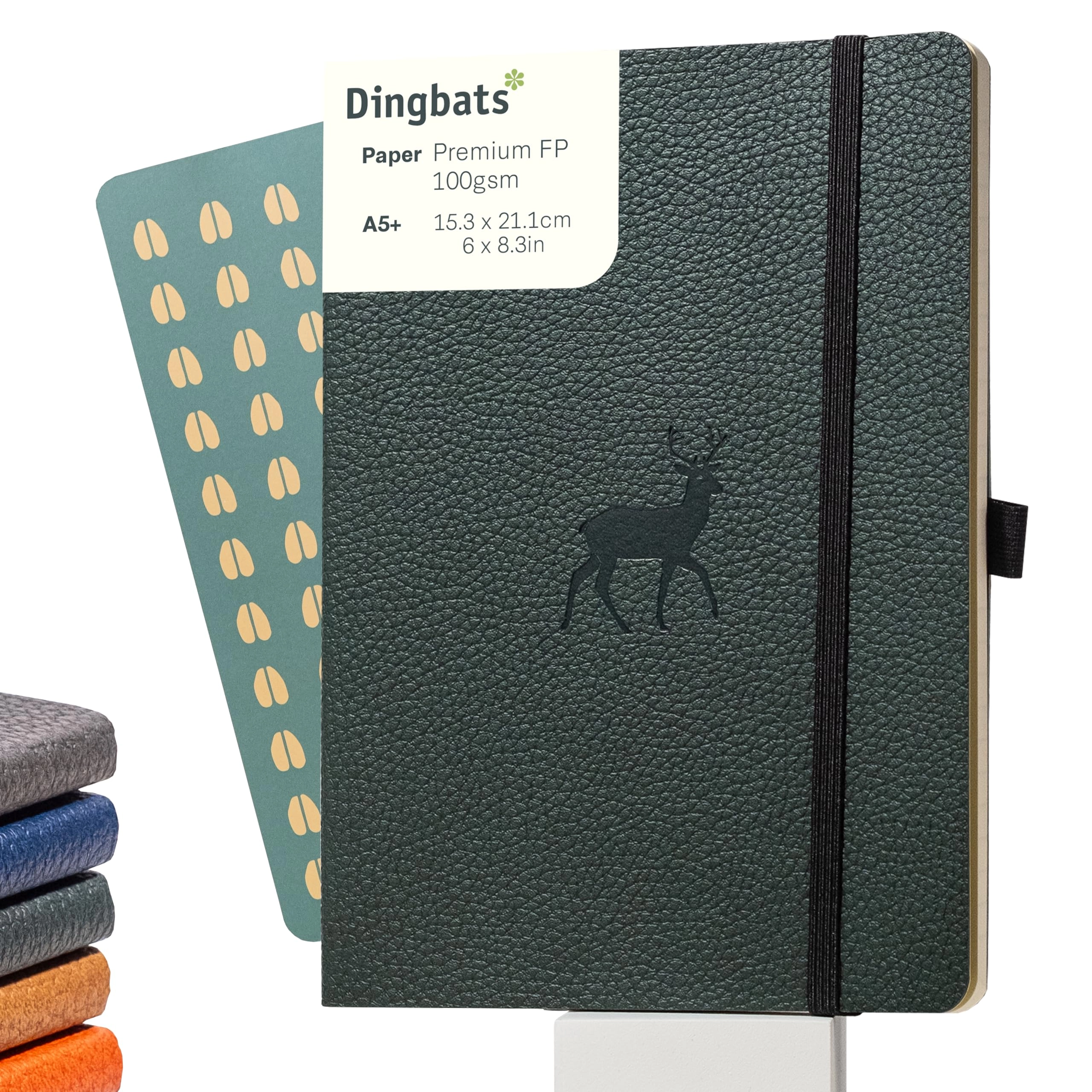 DINGBATS Wildlife Dotted Journal - A5 Vegan Leather