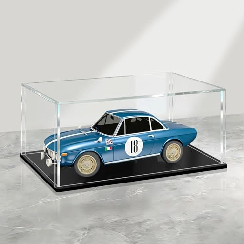 LANSCOERY Acrylic Display Case - 10x5x4 in UVResistant LED Light