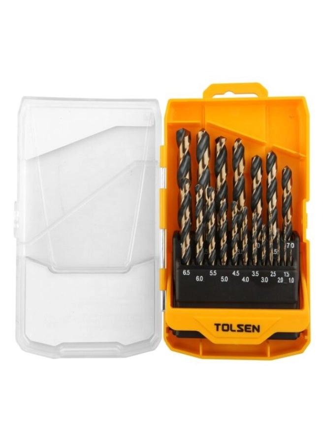 TOLSEN HSS Black & Gold Drill Bits - 19pcs 1mm to 10mm