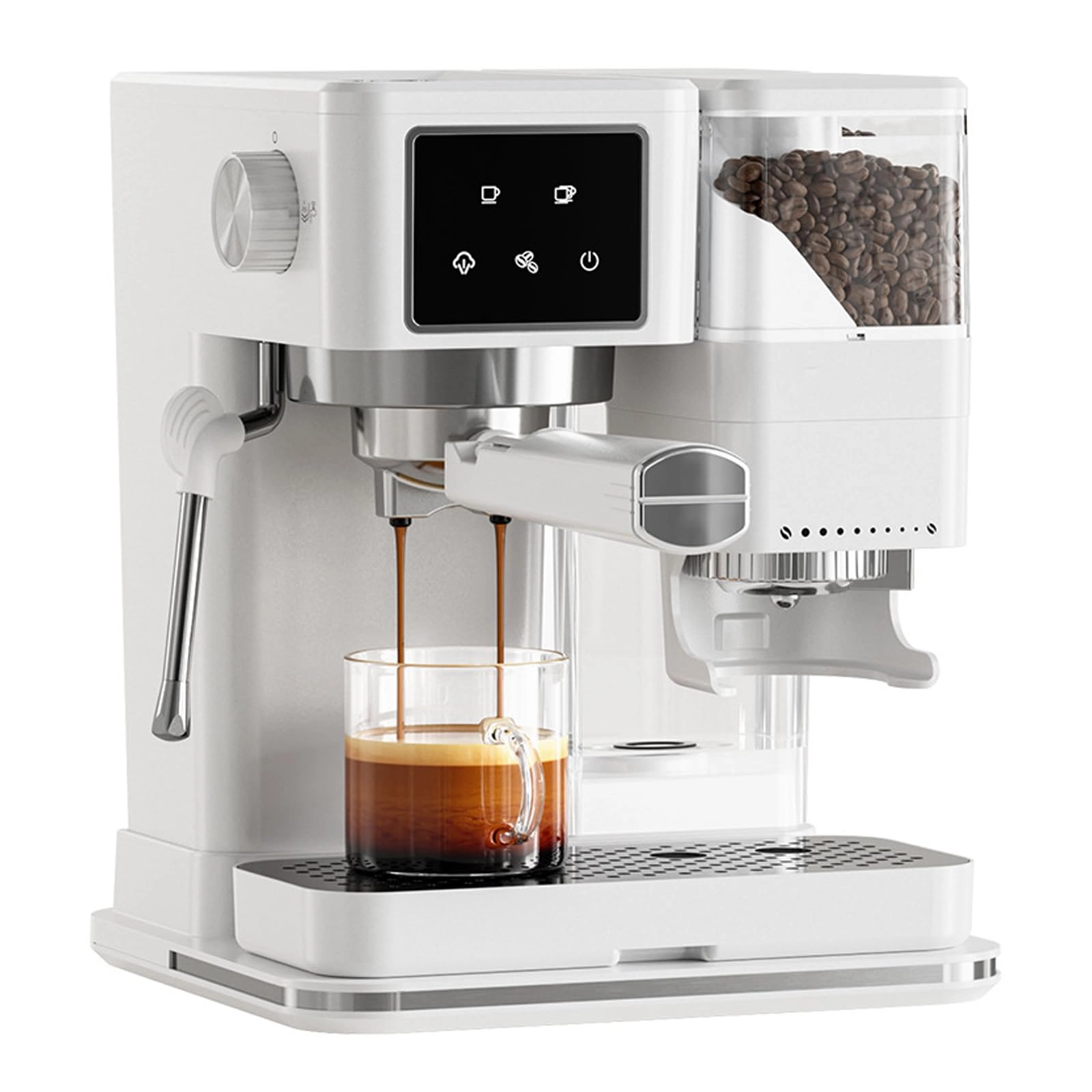 HmLotd Coffee Grinder - Touch Display Milk Frother