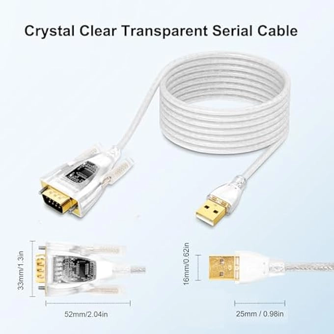 USB to serial adapter - Type A USB DB9