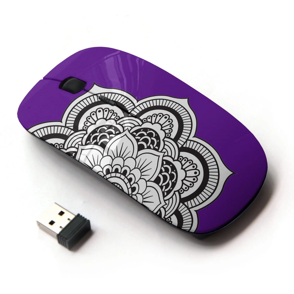 Graphic4You Mandala Flower Ergonomic Wireless Mouse - Wireless