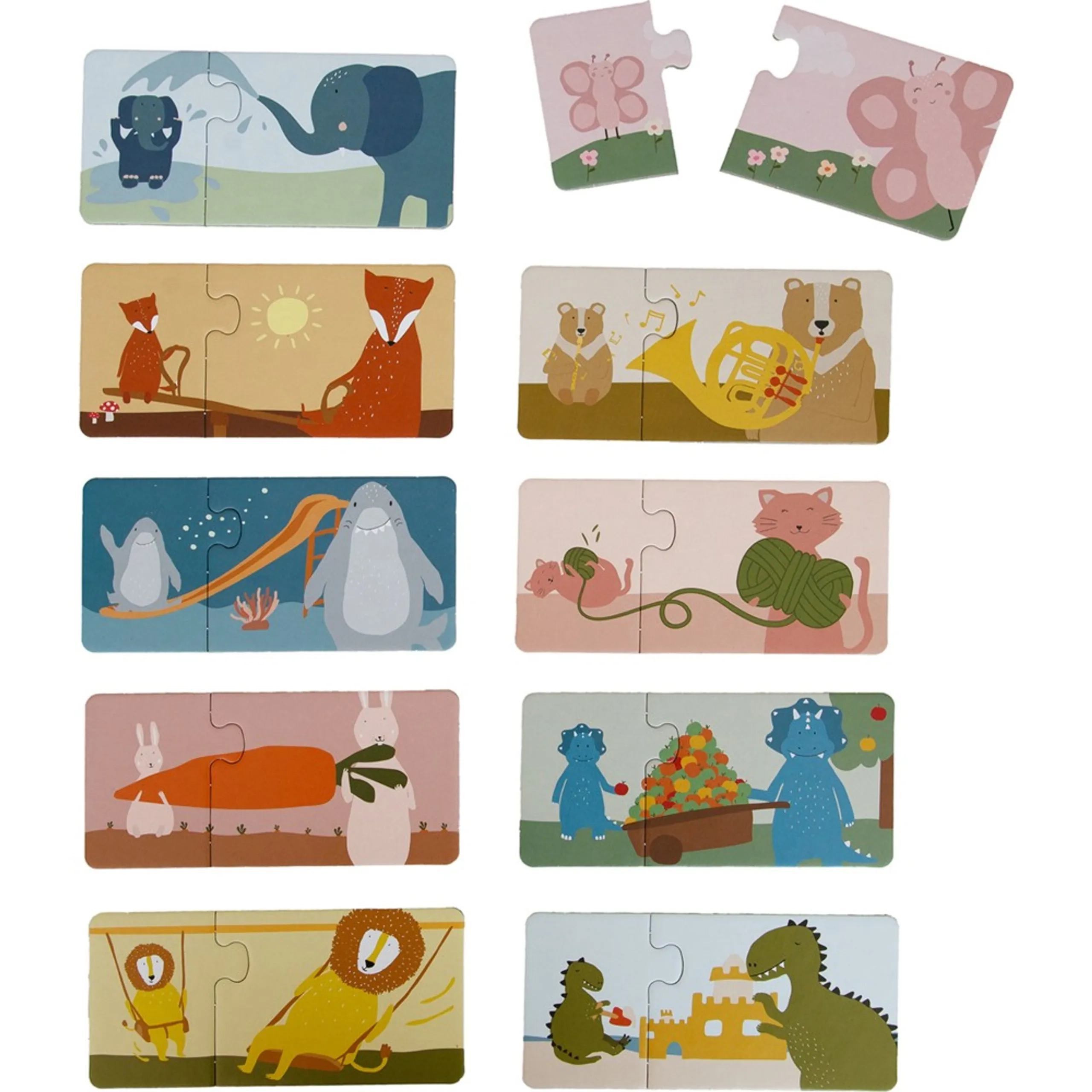 Puzzle Box - Matching Animals 20 Pc Set