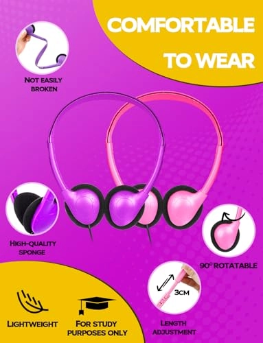 32 Pack Classroom Headphones Wired Headphone