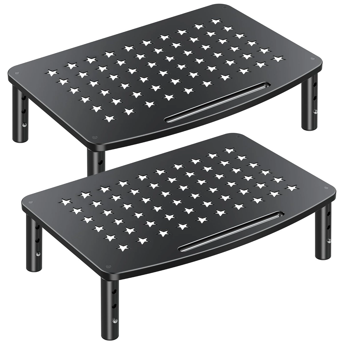 Monitor Stand Riser - Metal Drawer 3 Height Adjustable Phone Holder Pack