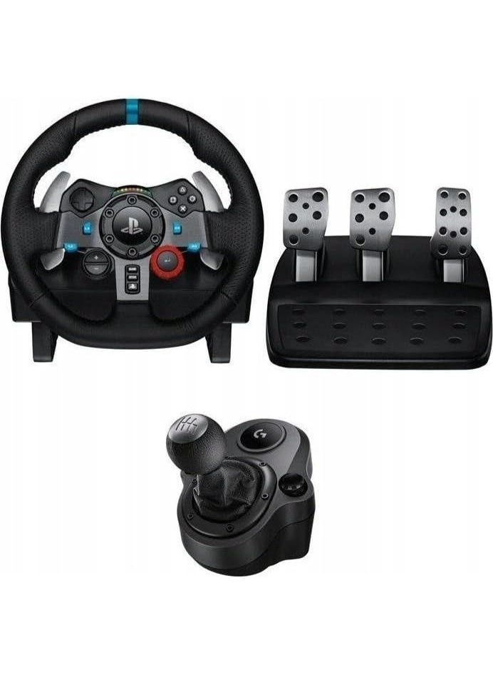 Logitech Driving Force Shifter + G29 Driving Force Racing Wheel - PS5/PS4/PS3/PC