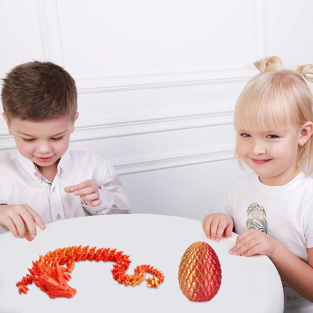3D Printed Dragon in Egg - 2 Pack