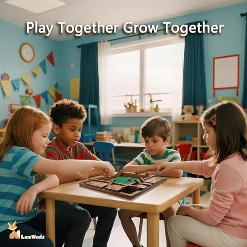 Shut The Box - Wooden 4 Player Board Game