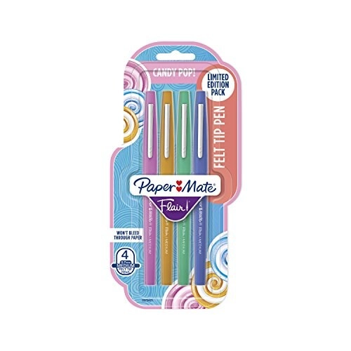 Papermate Flair Felt Tip Pens - 4 Pack Medium Point Candy Pop