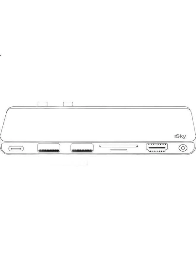 isky Surface Pro Docking Station - Hdmi 2 X Usb 3.0 Tf/sd Card Slots Thunderbolt 4 3.5mm Audio Jack Surface Pro Series