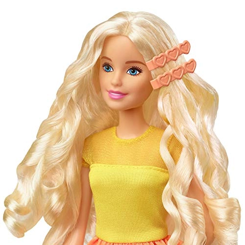 Barbie Ultimate Curls - Blonde Hairstyling Playset No-Heat Curling Tools
