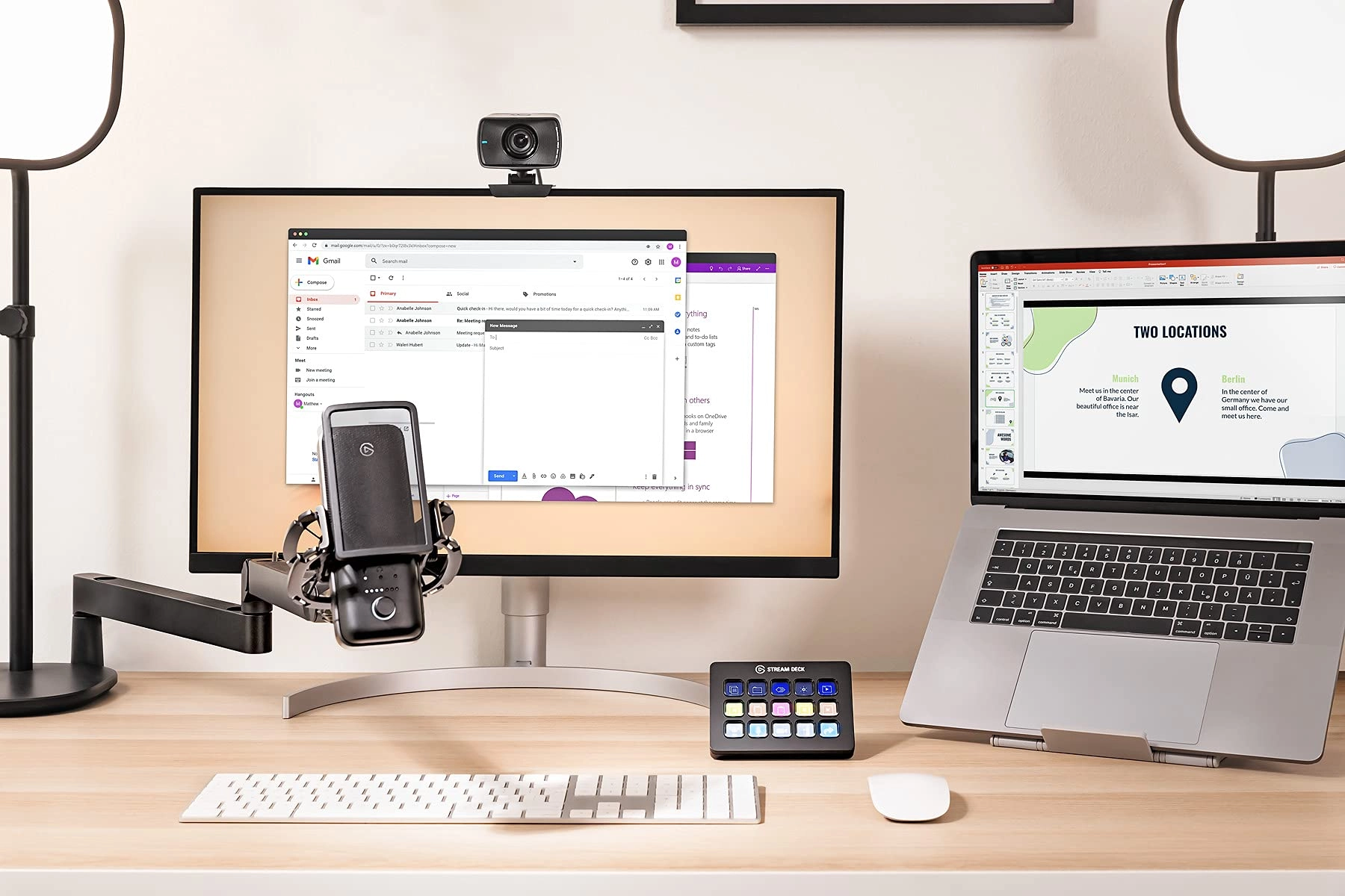 Wave Mic Arm - Low Profile Cable Channels