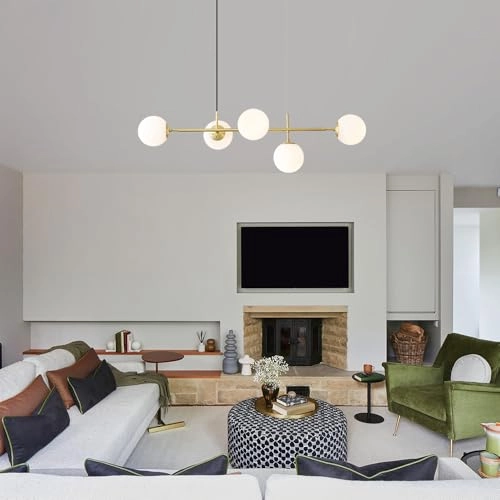 Globe Glass Chandelier - Dimmable