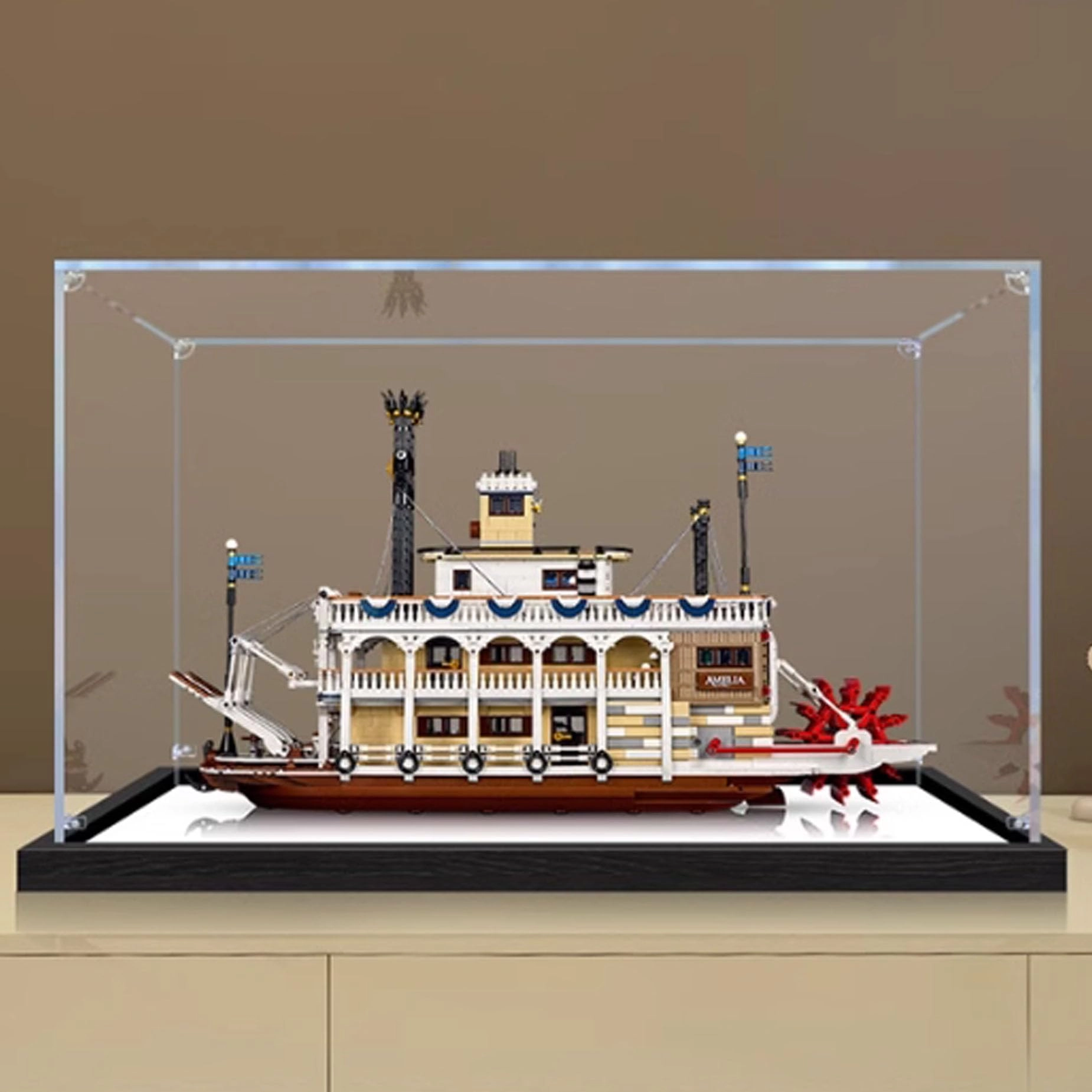 Display Case for LEGO 21356 Canal Steamers - Acrylic 3mm Transparent