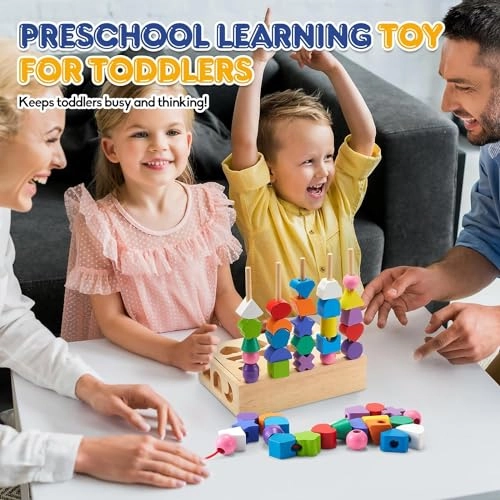 Wooden Beads Sequencing Toy Set - 2 - 12 months 21 piece(s)