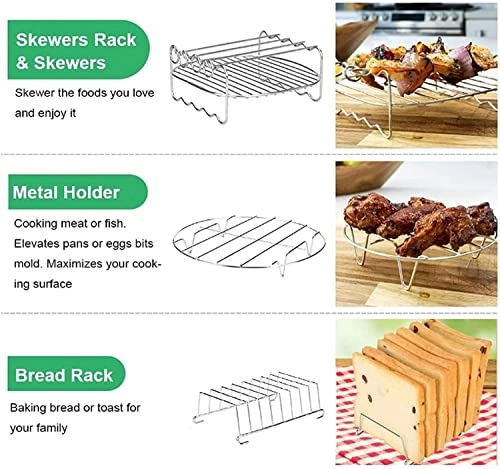 Air Fryer Accessories - High-quality carbon steel material 10pcs
