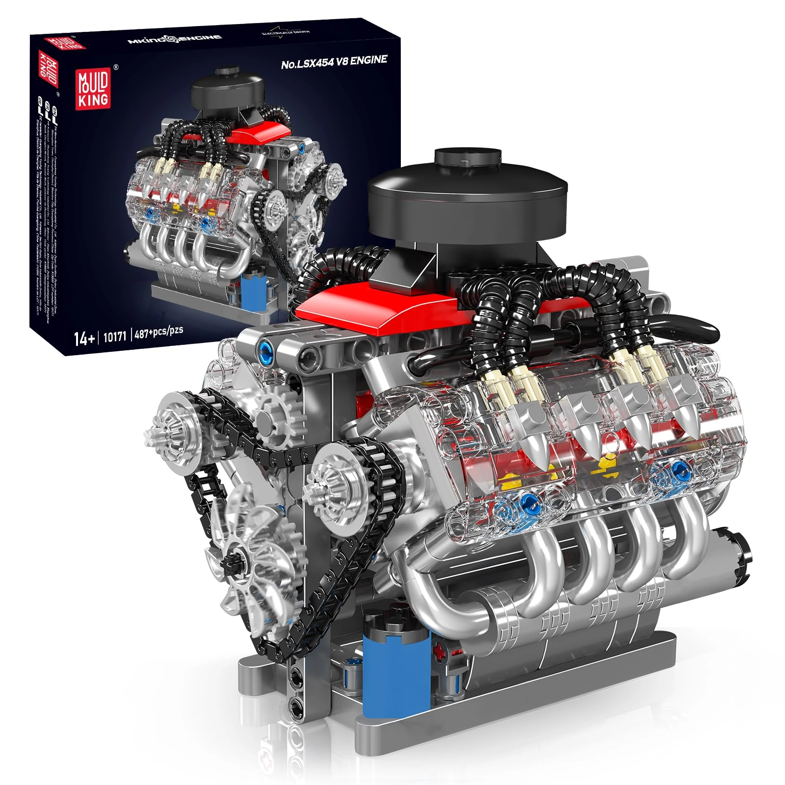 mould king V8 Engine - 487 pcs