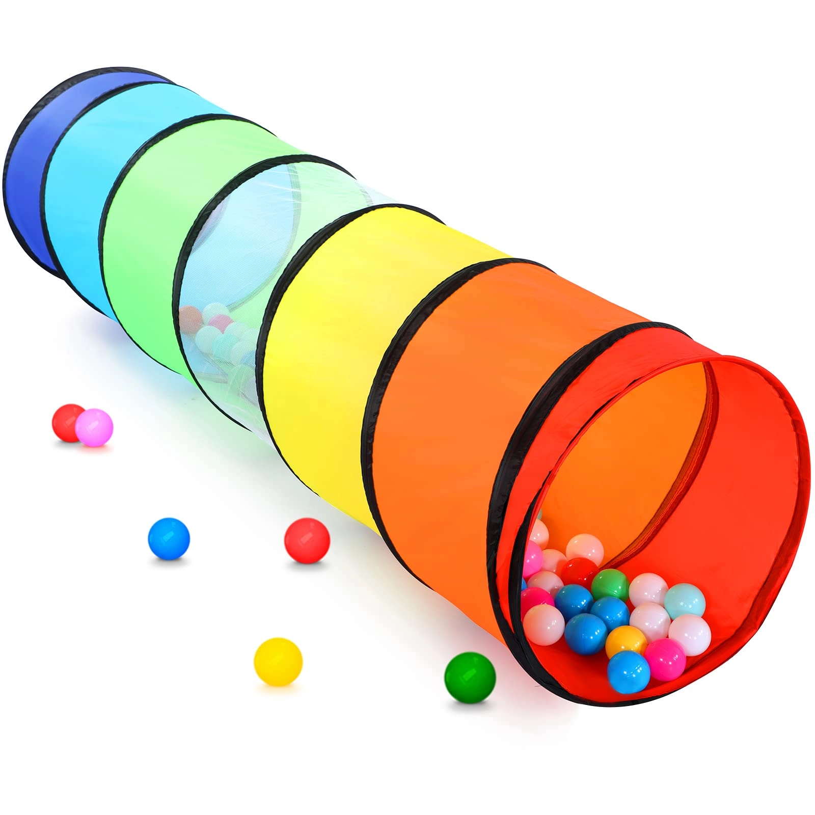 Dongguanshi Bangtai Fuzhuang Youxian Gongsi Kids Play Tunnel - Colorful Pop Up Rainbow