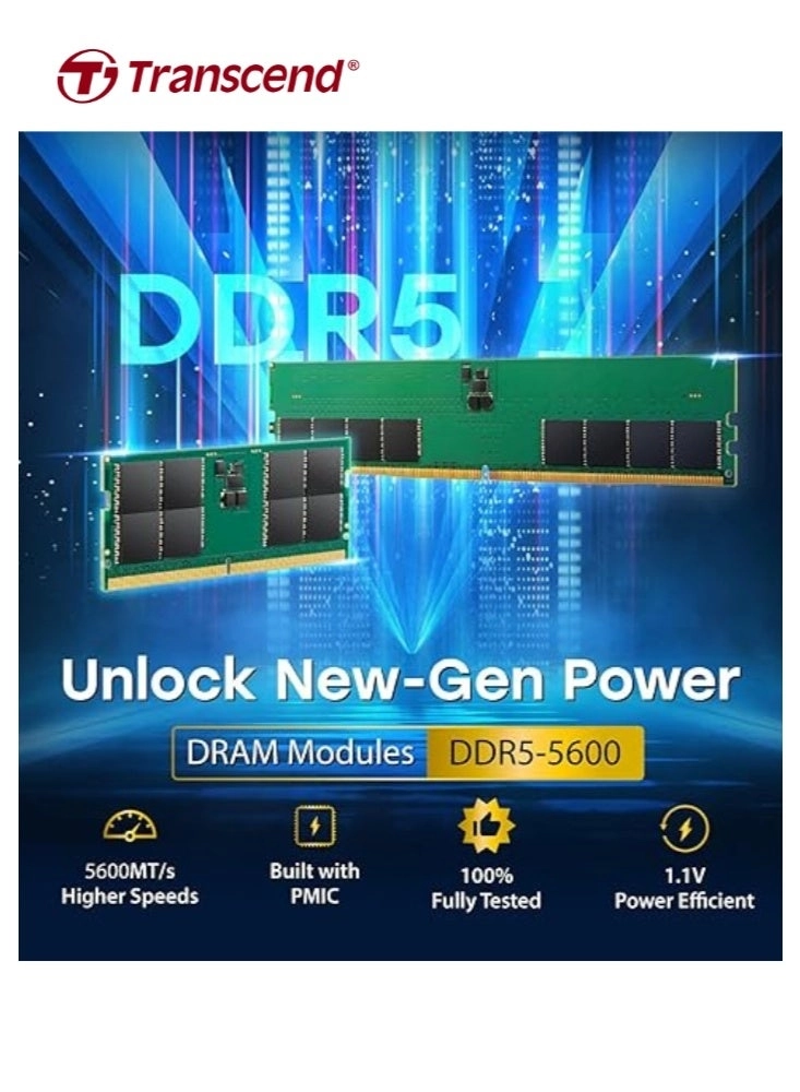 JetRam - 16 GB 5600 MHz U-DIMM DDR5