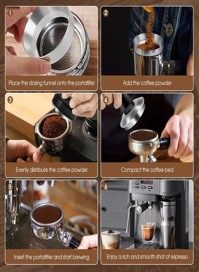 Knock Box - Fits 51mm + Tamping Station + Coffee Tamper + Distributor + WDT Distribution Tool + Dosing Funnel + Puck Screen