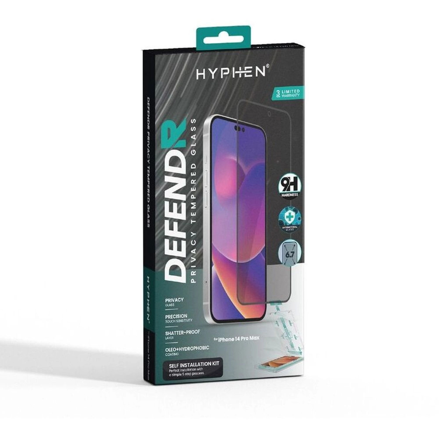 Defendr Privacy Screen Protector - iPhone 14 Pro Max 6.7 Inches