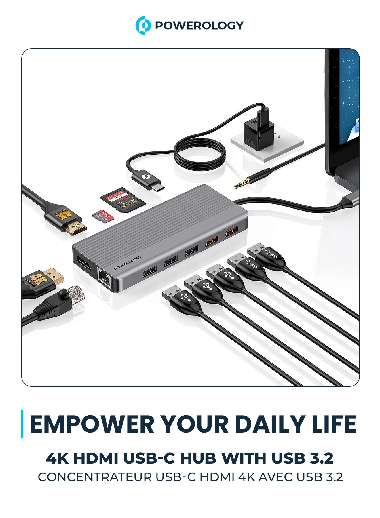 12 Port USB-C Hub - 4K 100W PD Ethernet