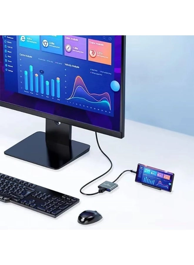 USB-C Hub - USB-C MacBook Pro/Air, Dell XPS, HP, Lenovo, Chromebook, iPad-Pro, Mobile Phones & More