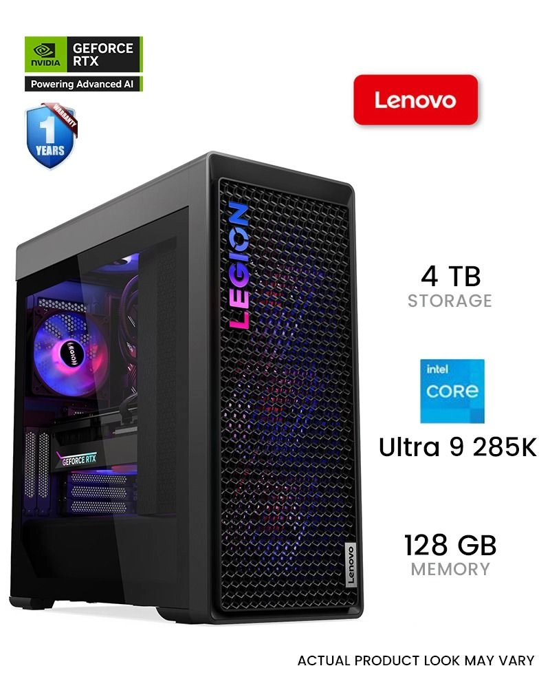 Legion T7 34IAS10 90Y6004KAX Intel Core Ultra 9-285K 128GB NVIDIA GeForce RTX 5080 4TB
