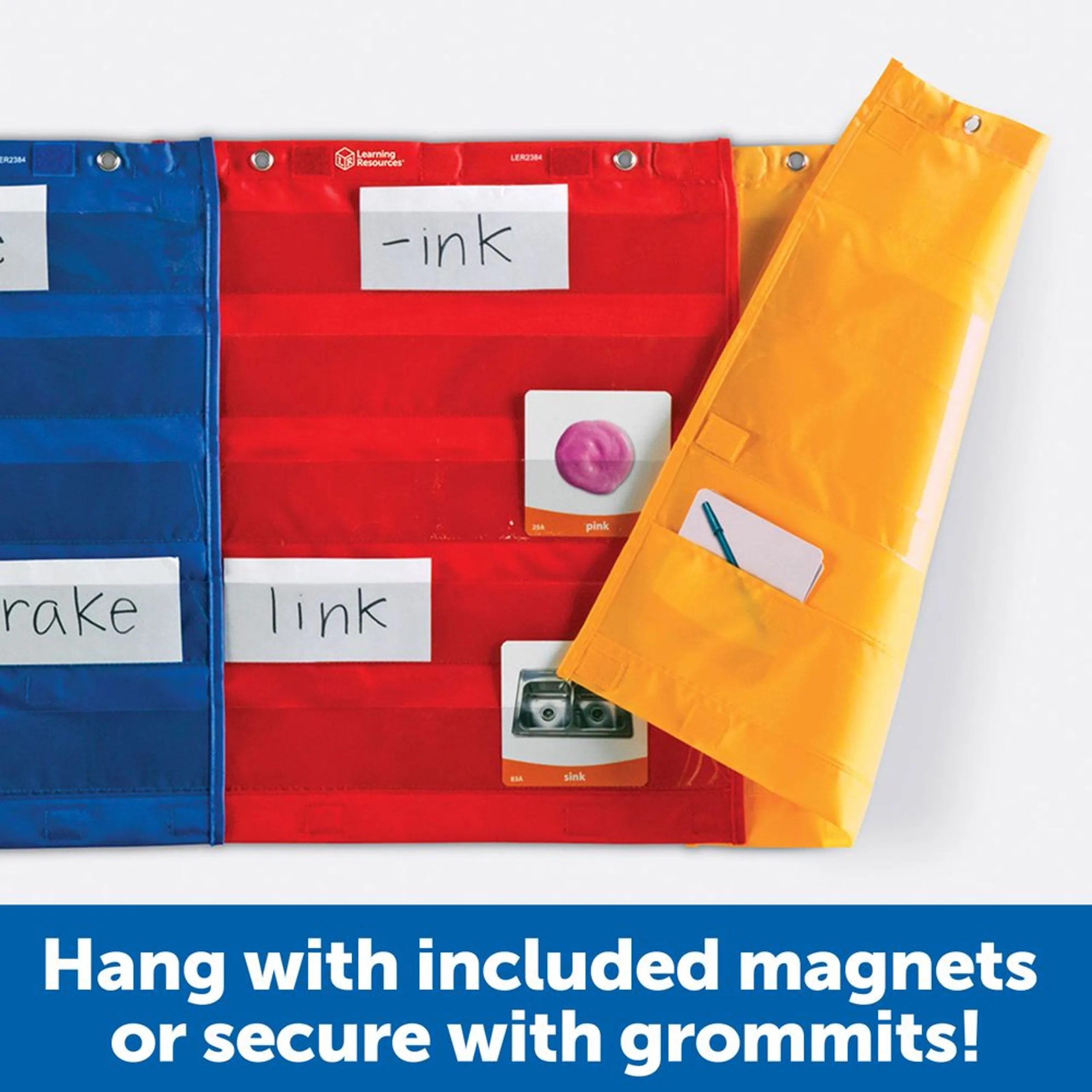 Magnetic Pocket Chart Squares - Suitable for 5 years and above 4 pieces