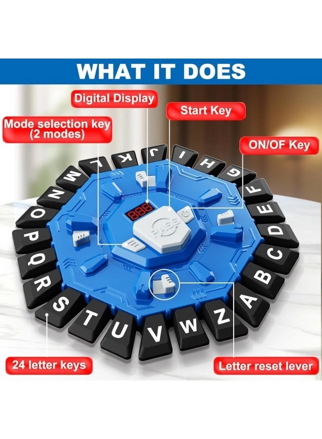 Interactive Word Game - Digital Timer 2 Modes 24-Letter Alphabet Board
