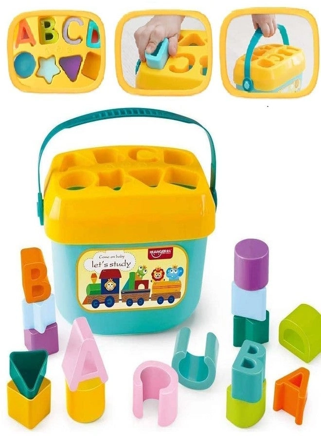 Baby Plastic First Block Shapes and Sorter - 6 Months to 2 Years Old 16 pieces