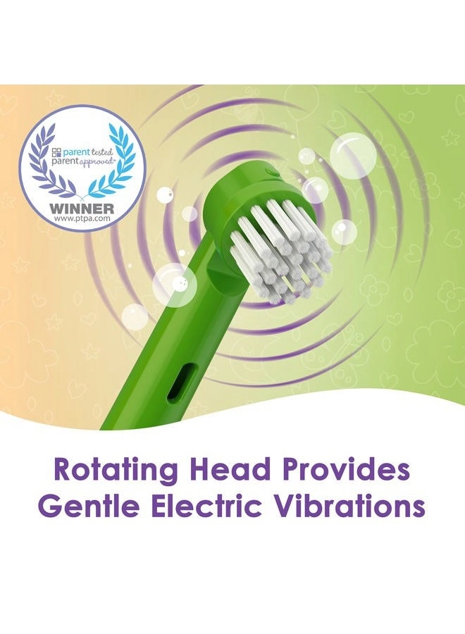 Kids’ Electric Toothbrush Set - Ages 3+ 2 Brush Heads 2-Minute Timer