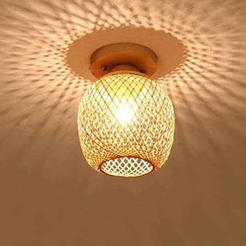 Bamboo Flush Ceiling Light