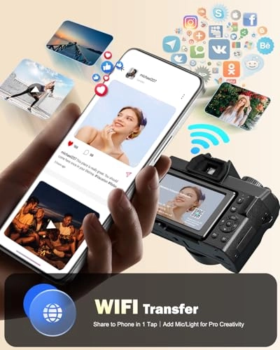 64MP Digital Camera - 4K 16X Zoom