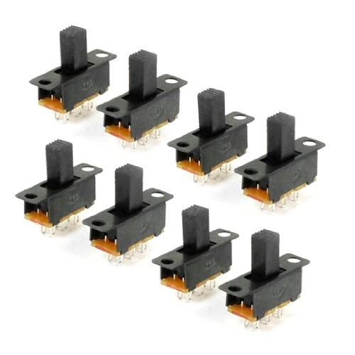 6P DPDT Mini Slide Switch - ON/OFF/ON 3 Positions Panel Mount