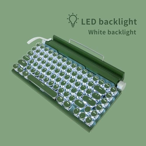 Retro Typewriter-Style Mechanical Keyboard - Wired/Wireless
