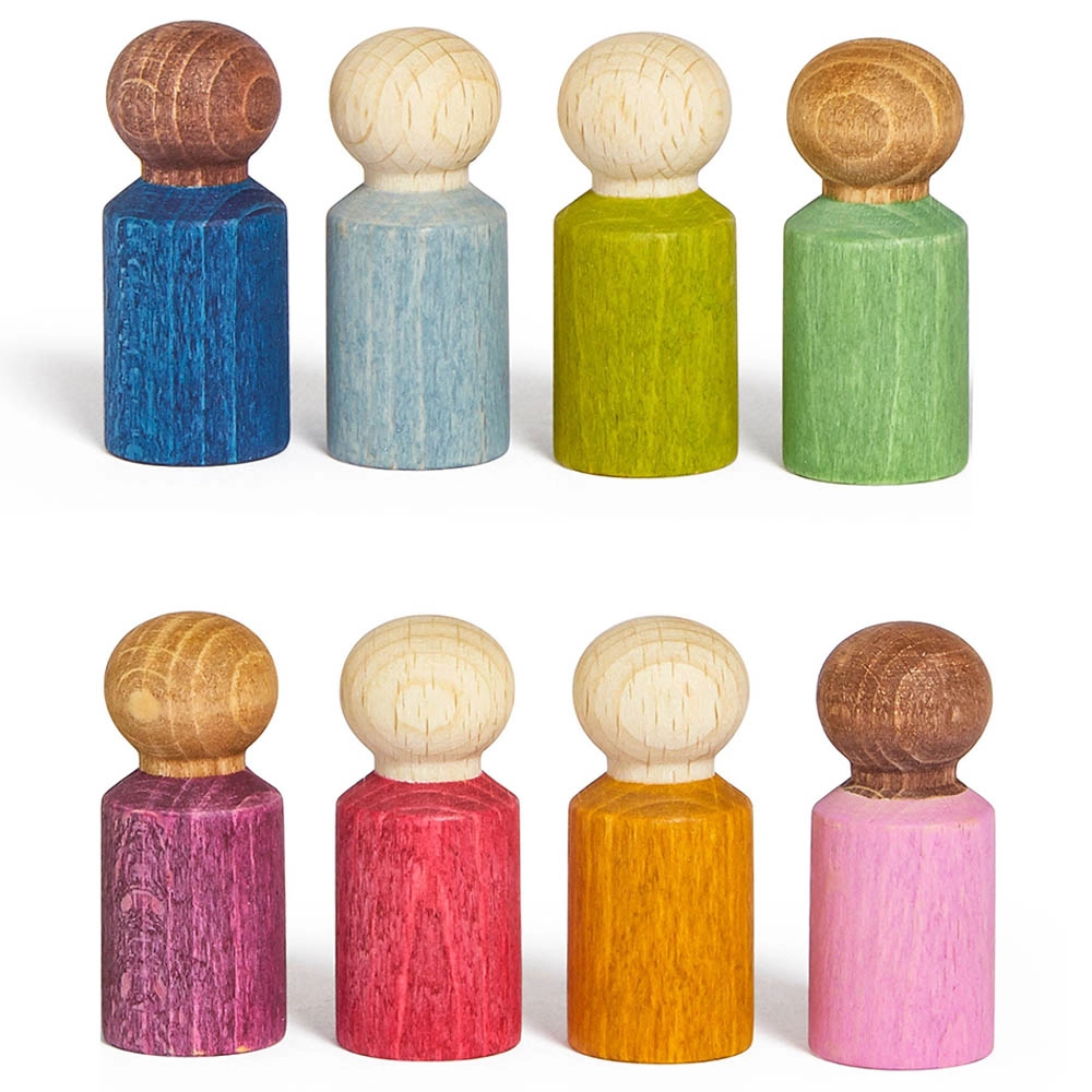 Wooden Lubu People - 3 years & above 8 pieces