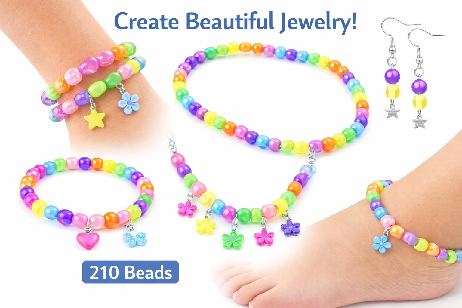 Bracelet Making Kit - 12 Types 10m Elastic Thread